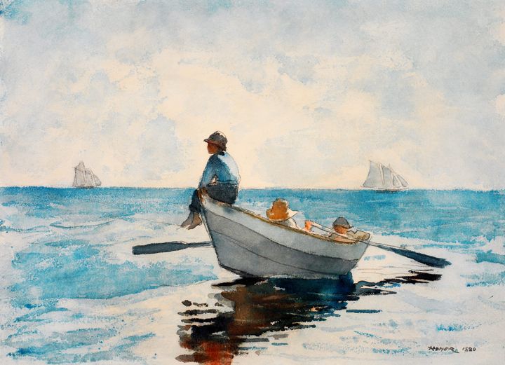 보트 위의 아이들 (글로스터 항구의 나룻배) - Children in a Boat / Gloucester Harbor