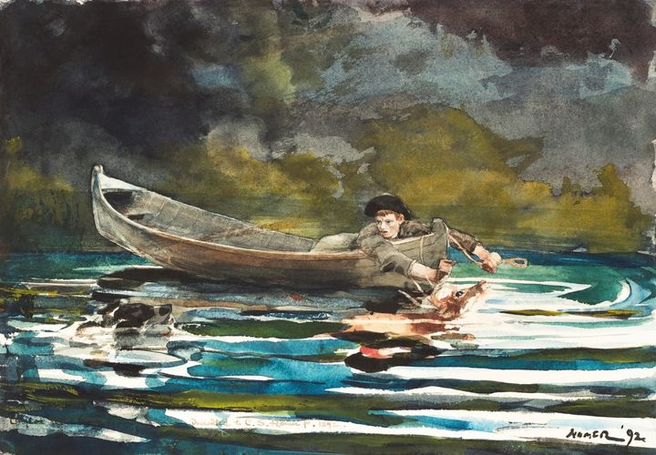 사슴을 모는 사냥꾼 (애디론댁 호수의 추적) - Hound and Hunter / Adirondacks
