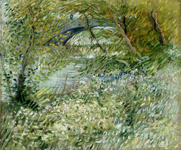 봄날의 센강변 (클리시 다리가 보이는 강둑) - Riverbank in Springtime (Bank of the Seine in Spring)