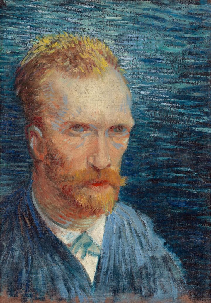 푸른 파동 속에 각인된 고독한 결의, 자화상 Self-Portrait