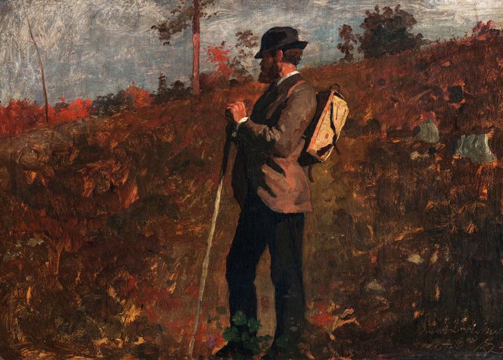 화가의 가을 산행 (스케치 상자를 멘 화가) - The Artist in the Country / Sketching on the Mountain
