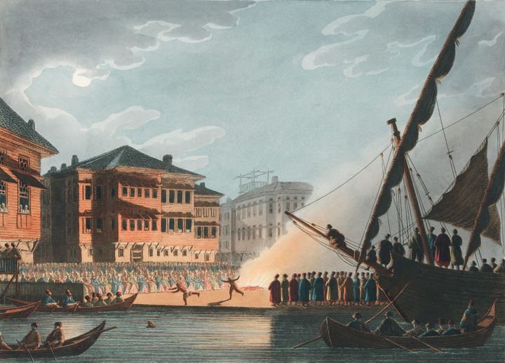 이스탄불 해안가의 오스만 야간 축제 전경 (An Ottoman Festival on the Waterfront at Istanbul)