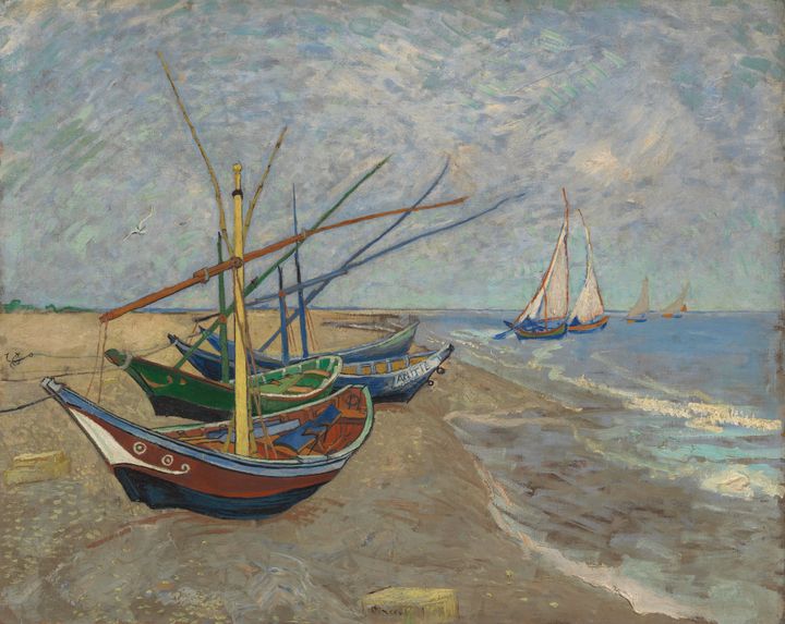 생트마리 드 라 메르의 바닷가에 있는 배들 - Fishing Boats on the Beach at Saintes-Maries-de-la-Mer