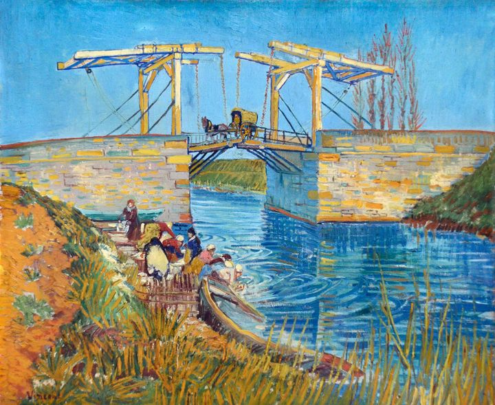 아를의 랑글루아 다리와 빨래하는 여인들 - The Langlois Bridge at Arles with Women Washing