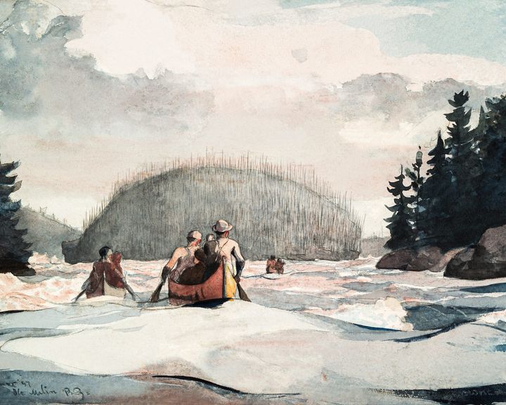 급류를 헤치며 (캐나다 강의 카누 항해) - Shooting the Rapids, Saguenay River / The Rapids