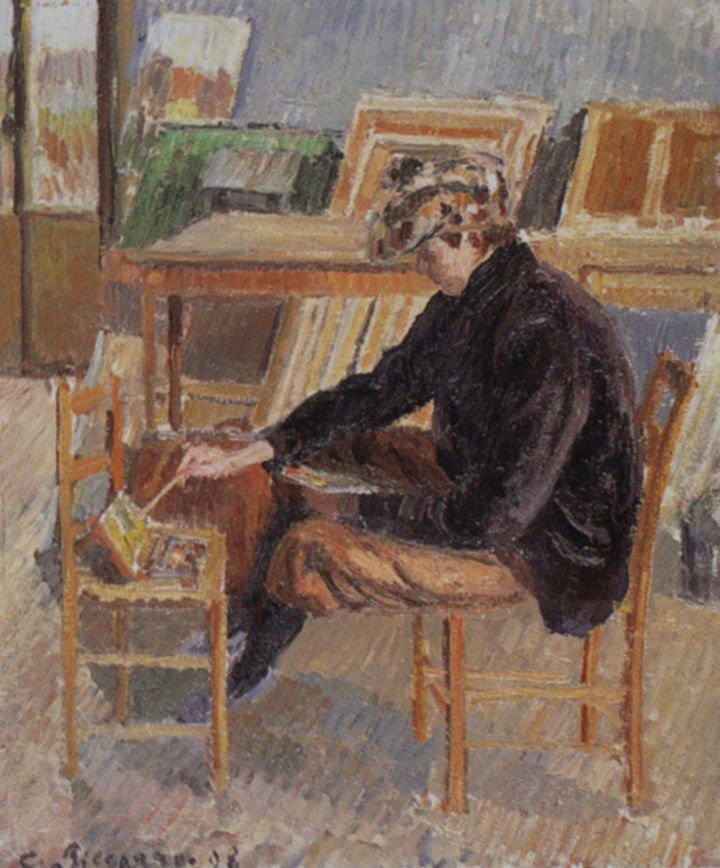그림을 그리는 폴 에밀 피사로, 스케치 - Paul-Émile Pissarro Painting, Sketch (Paul-Émile Pissarro peignant, esquisse)