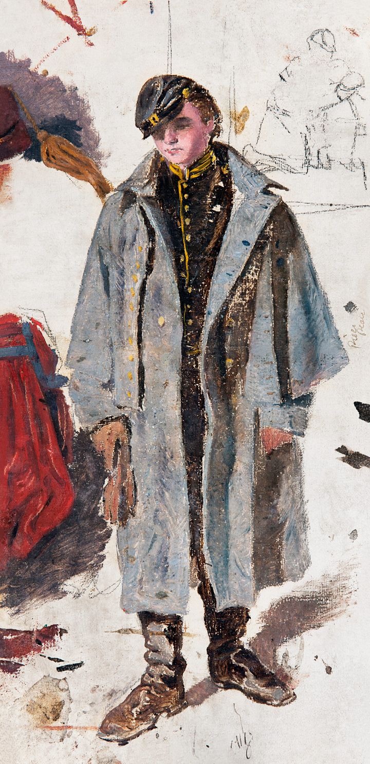장교 습작 (전선에서 온 포로들 습작) - Study of an Officer for 'Prisoners from the Front'
