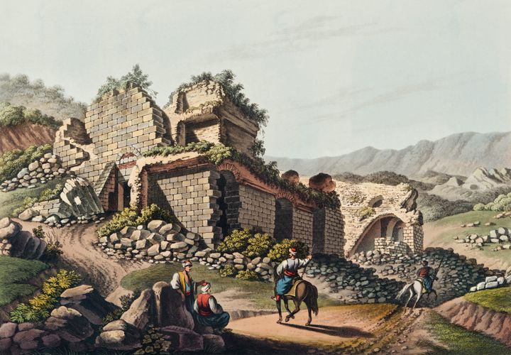 코린토스 근처의 원형극장 유적 전경 (Remains of an Amphitheatre near Corinth)