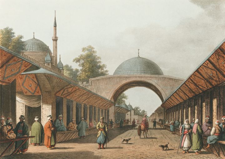 이스탄불 바자르 시장과 모스크 전경 (The Grand Bazaar, or Market-place, at Constantinople)