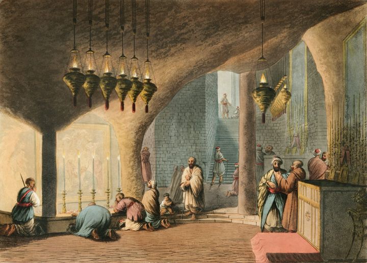 베들레헴 예수 탄생 동굴 내부 전경 (The Grotto of the Nativity, at Bethlehem)