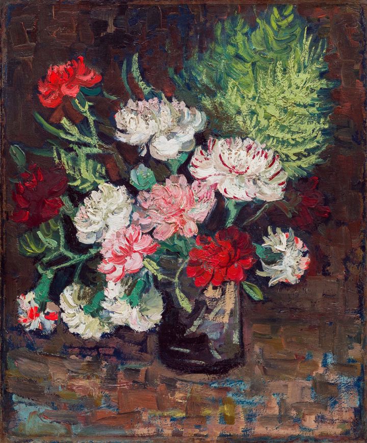 카네이션과 다른 꽃들이 있는 꽃병 - Vase with Carnations and other Flowers (Vase with Carnations)
