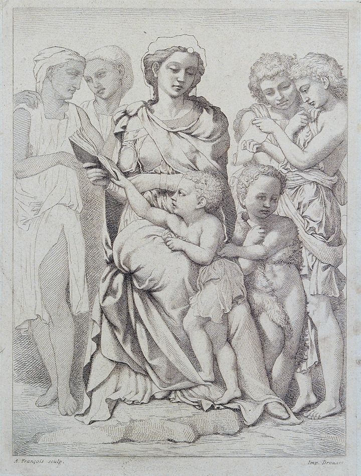 성모자와 어린 세례 요한 및 시녀들 (Virgin and Child with Saint John the Baptist and Attendants)