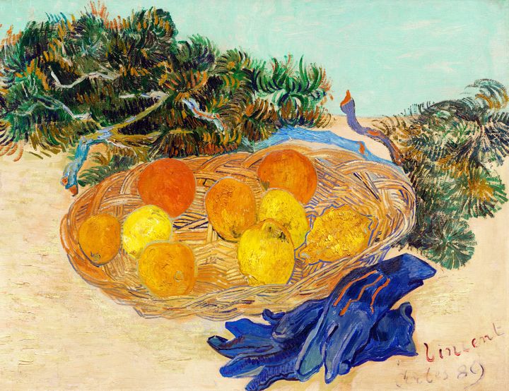 오렌지와 레몬, 장갑이 있는 정물 - Still Life with Oranges, Lemons and Blue Gloves