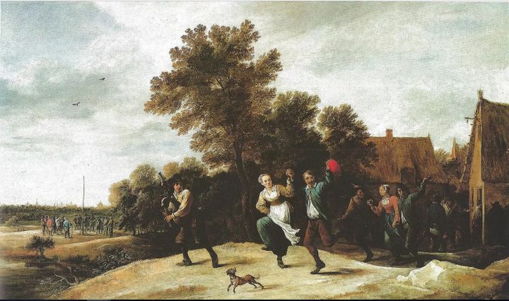 백파이프 연주자와 춤추는 농민들 Bagpiper with Dancers