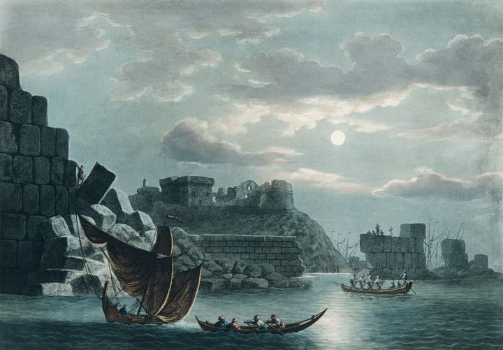 달빛 아래 카라마니아의 코리쿠스 Castle (Castle of Corico in Karamania by Moonlight)