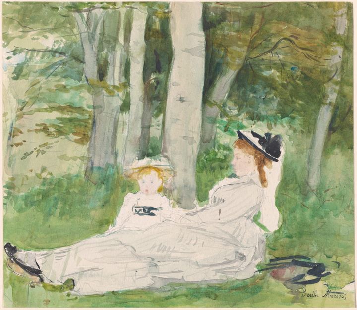 나무 아래 앉아 있는 여인과 아이 (In the Forest / Woman and Child Seated under a Tree)