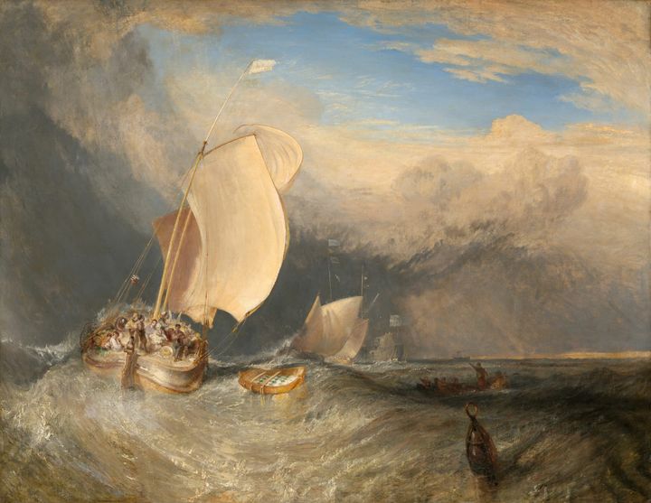 로테르담 패킷선: 돌풍 속의 항해 (Rotterdam Packet-Boat under Sail in a Squall, 1818)