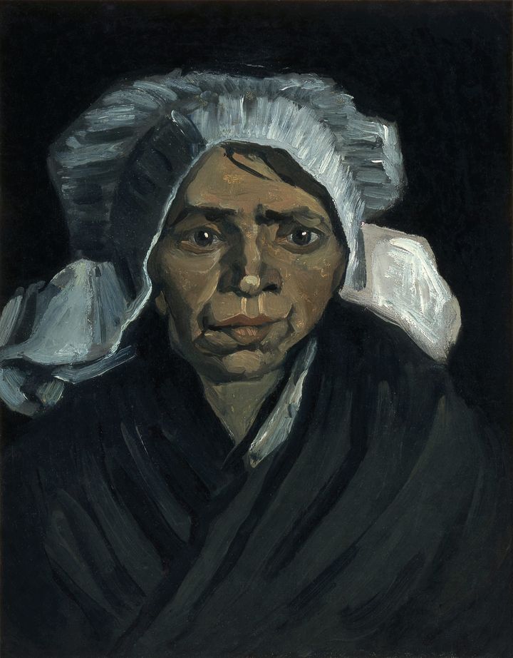 흰 보닛을 쓴 농촌 여인의 두상 - Head of a Peasant Woman with White Cap (Gordina de Groot)