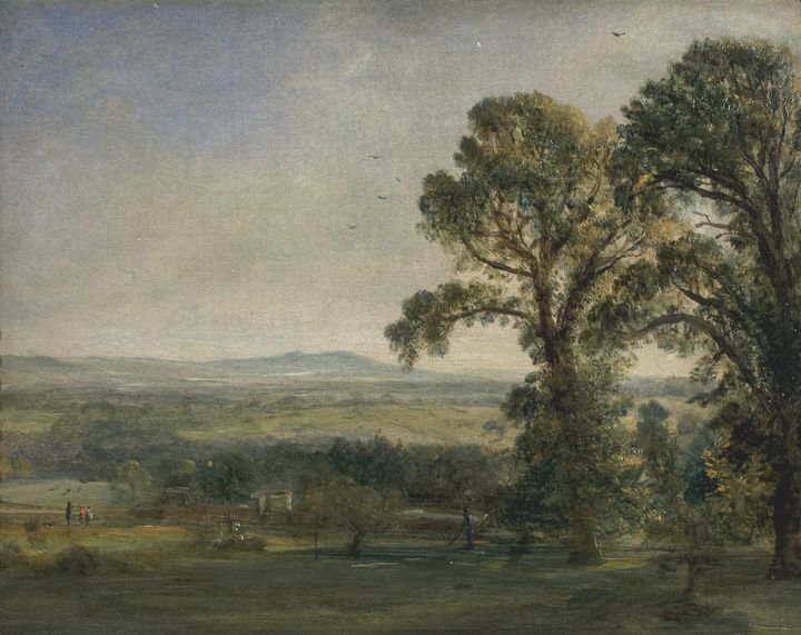 햄프스테드 히스의 고요한 풍경 (View at Hampstead Heath, Looking towards London, c. 1821–1822)