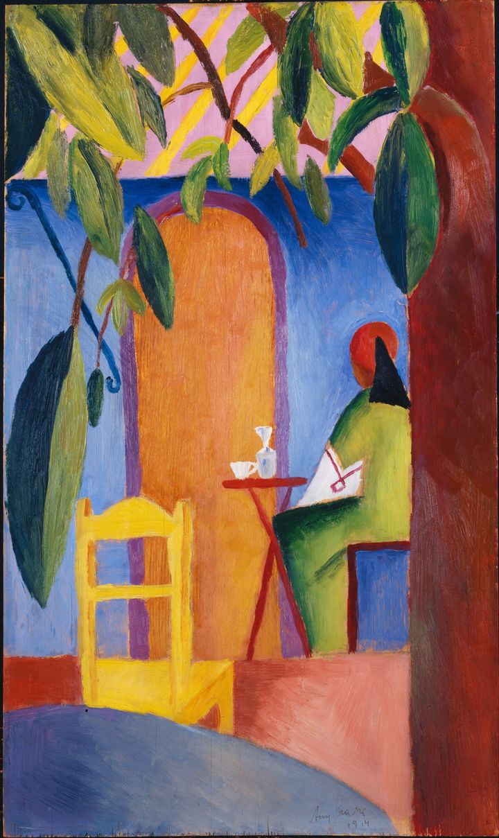 튀니지의 테라스 (터키식 카페) (Blick auf eine Terrasse / Türkisches Café / View on a Terrace, 1914)