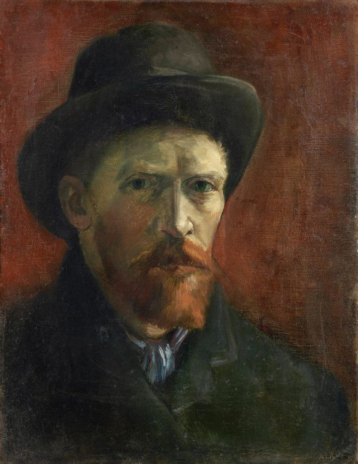 어두운 펠트 모자를 쓴 자화상 - Self-Portrait with Dark Felt Hat