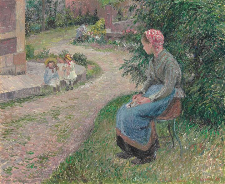 에라니 정원에 앉아 있는 하녀 - The Servant Seated in the Garden at Éragny