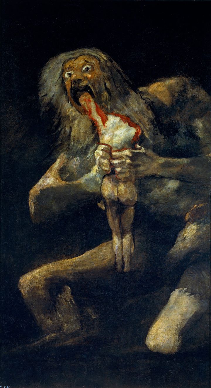 노화가의 식당 벽에 박제된 시간의 광기, 자식을 삼키는 사투르누스 Saturn Devouring His Son