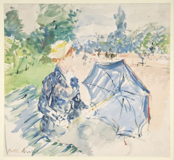 불로뉴 숲에서 양산을 든 여인(At the Bois de Boulogne / Woman with a Parasol)