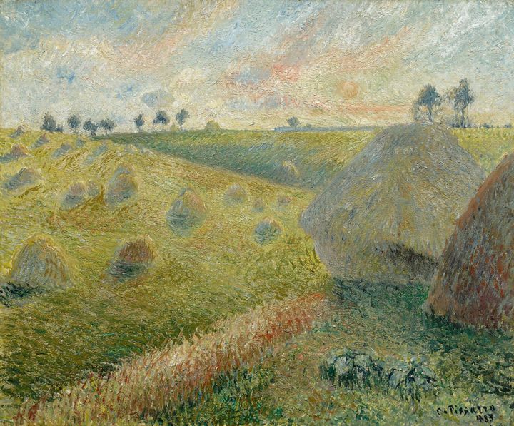 건초더미가 있는 풍경, 오니 - Landscape with Haystacks, Osny (Paysage avec meules, Osny)