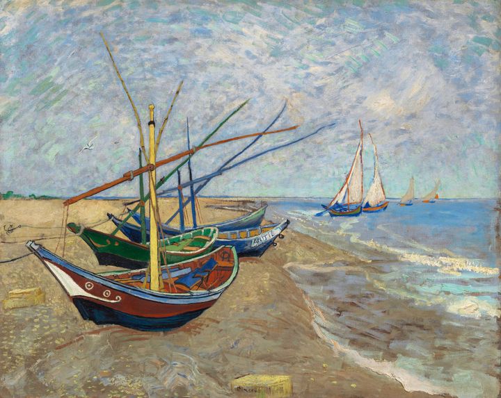 생트마리의 바다 위 고깃배 - Fishing Boats on the Beach at Saintes-Maries-de-la-Mer