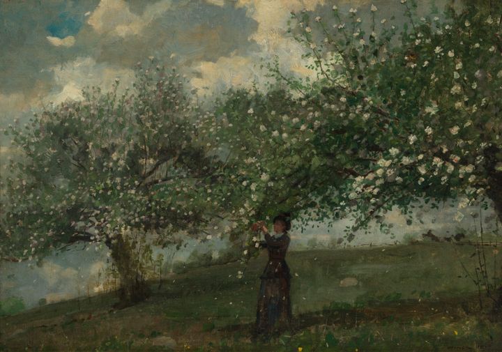 과수원의 봄 (꽃 꺾는 여인) - Spring (In the Orchard)