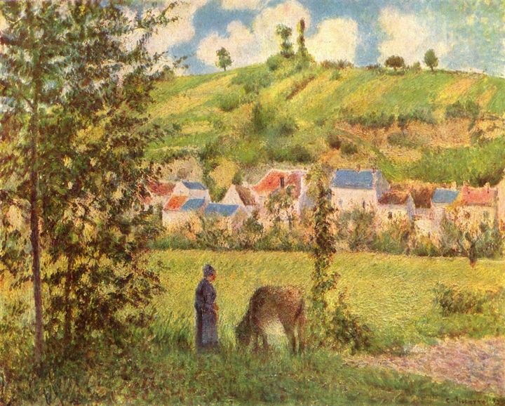 바쟁쿠르 (Vachère et vache, Bazincourt, 1890)