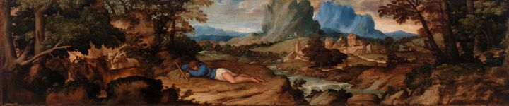 잠든 목동이 있는 전원 풍경 Landscape with a Sleeping Shepherd
