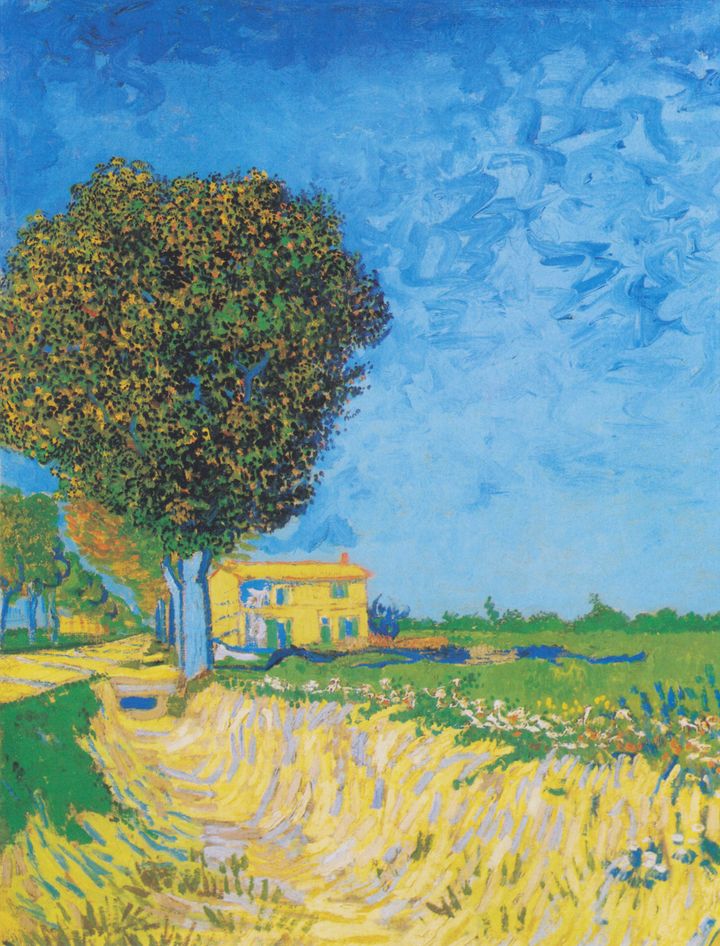 노란 집이 있는 아를 풍경 - Landscape with the Yellow House (Farmhouse in Provence)