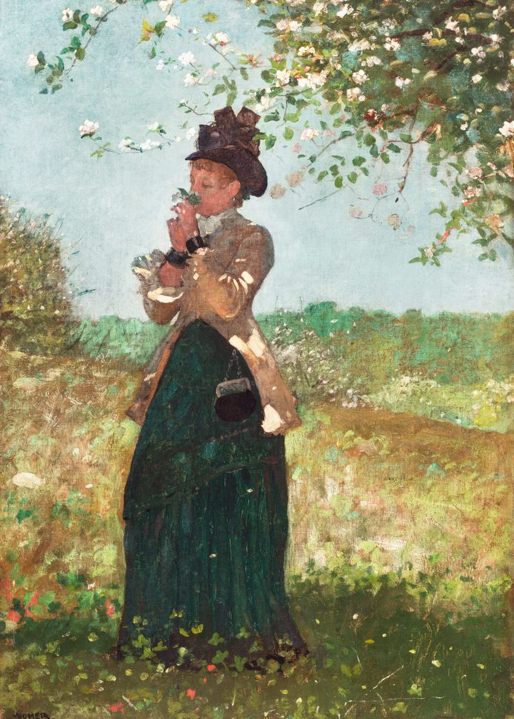 사과꽃 향기를 맡는 여인 - Girl with Apple Blossoms (Spring)