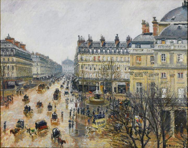 비 오는 날의 오페라 거리 (La Place du Théâtre Français, effet de pluie, 1898)