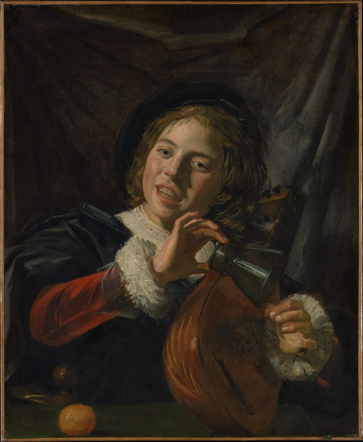 화주 잔과 류트를 든 소년(Boy with a Glass and a Lute)
