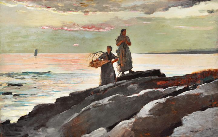 일몰을 지켜보는 여인들 - Sunset, Saco Bay (Coming Storm)