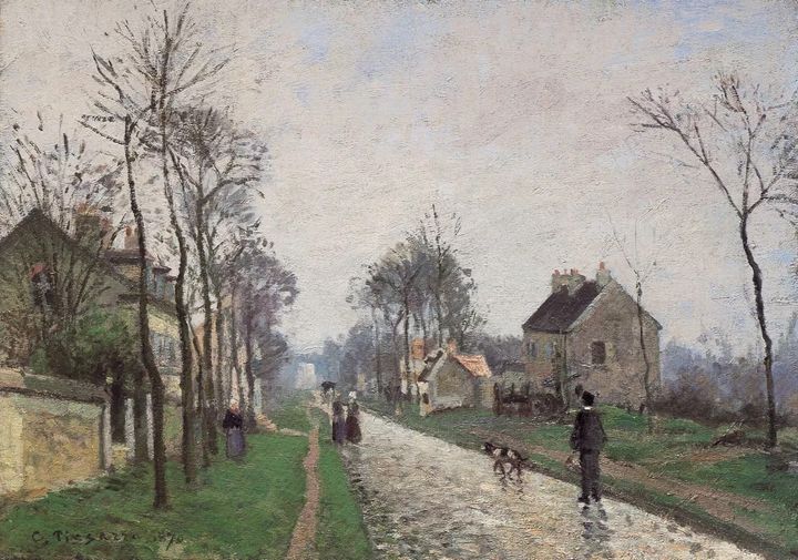루브시엔의 베르사유 길 (La Route de Versailles, Louveciennes, 1870)