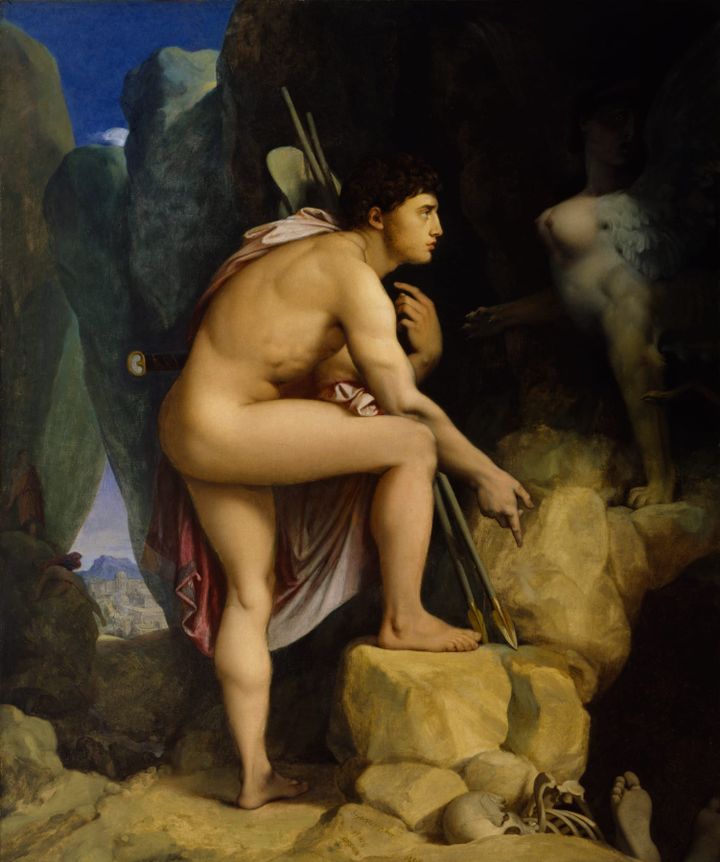 오이디푸스와 스핑크스 (Oedipe explique l'énigme du sphinx / Oedipus and the Sphinx, 1808 / 1827)