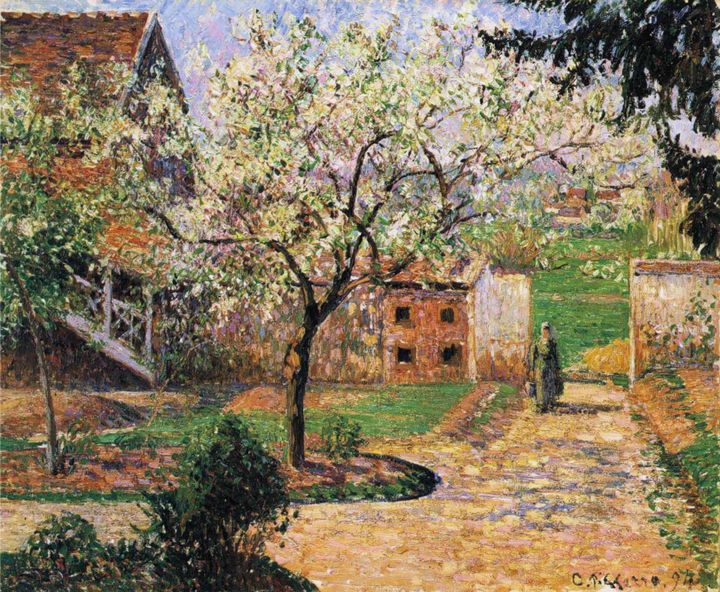 꽃핀 자두나무, 에라니 - Flowering Plum Tree, Éragny