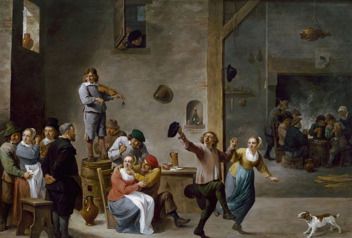 주막에서 춤추는 농민들 Interior of Inn with Dancing Peasants