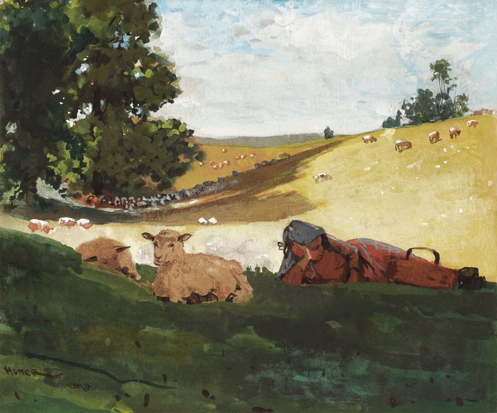 양치는 소녀와 어린 양 - Shepherdess and Resting Sheep (Houghton Farm)