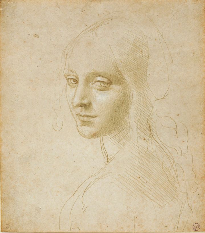 젊은 여인의 머리 습작 (Head of a Young Woman / Study for the Angel in 'Virgin of the Rocks')