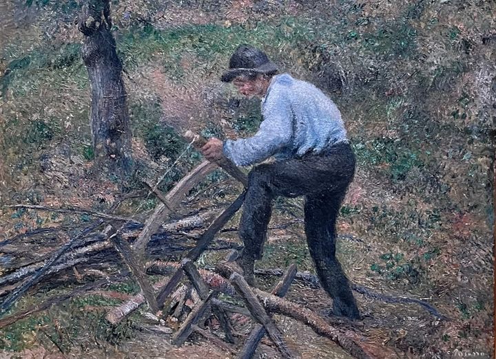 장작을 패는 멜롱 영감 (Le Père Melon sciant du bois, 1879)