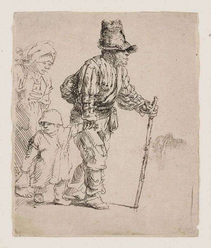 길을 떠나는 거지 가족 (Peasant Family on the Tramp / Beggar Family Moving)