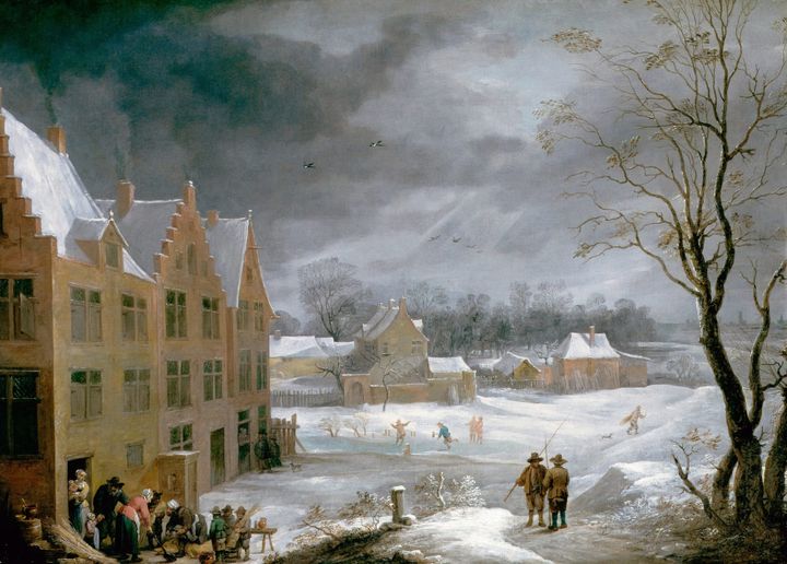 돼지를 잡는 겨울 풍경 Winter Scene with a Man Killing a Pig