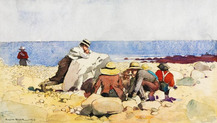 자갈 해변의 아이들 - Children on the Beach / Pebble Beach, Gloucester