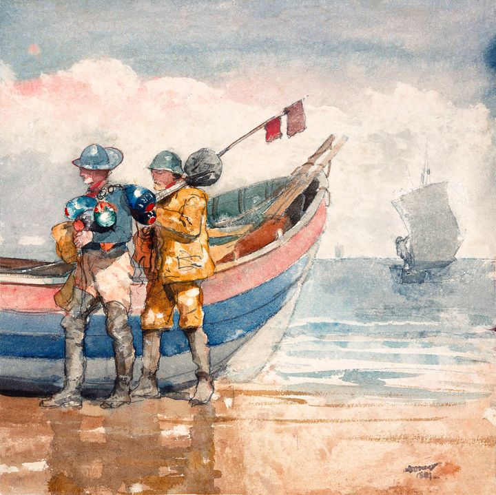 컬러코츠의 어부들 - Fishermen on the Beach, Cullercoats