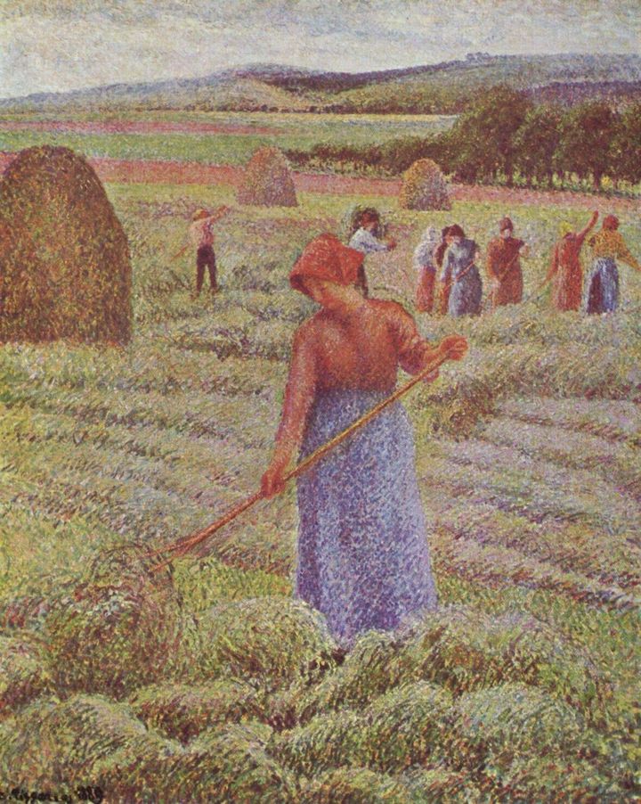 에라니의 건초 수확 (La Faneuse, Éragny, 1889)